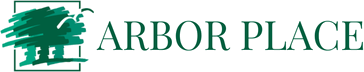 The Arbor Place three-trees logo, our mark today